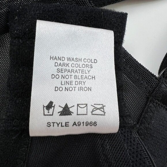 Breezies Womens Padded Bra Size 36D Solid Black Adjustable Strap Wired - Picture 7 of 16